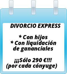 Divorcio Express Con hijos Con liquidación gananciales